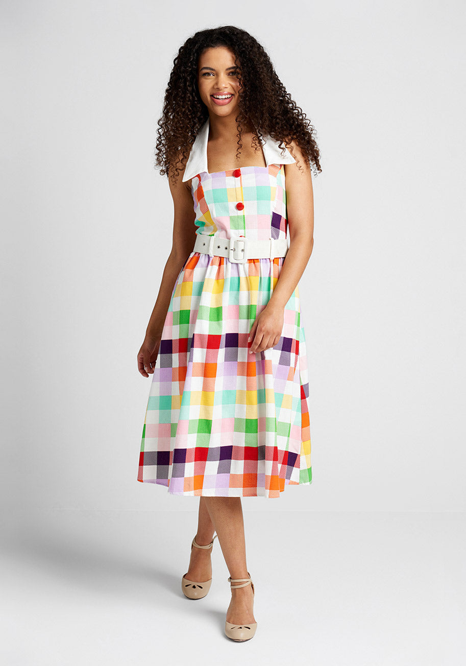  Rainbows Over Hollywood Swing Dress