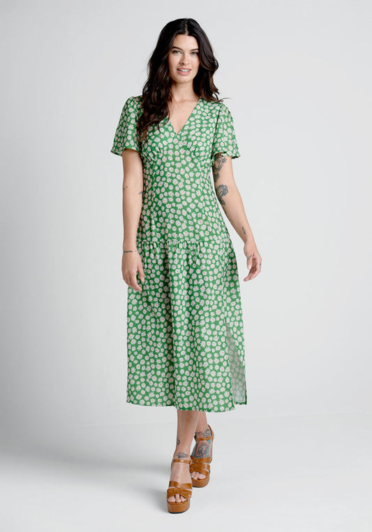  Touch Grass And Smile Midi Dress