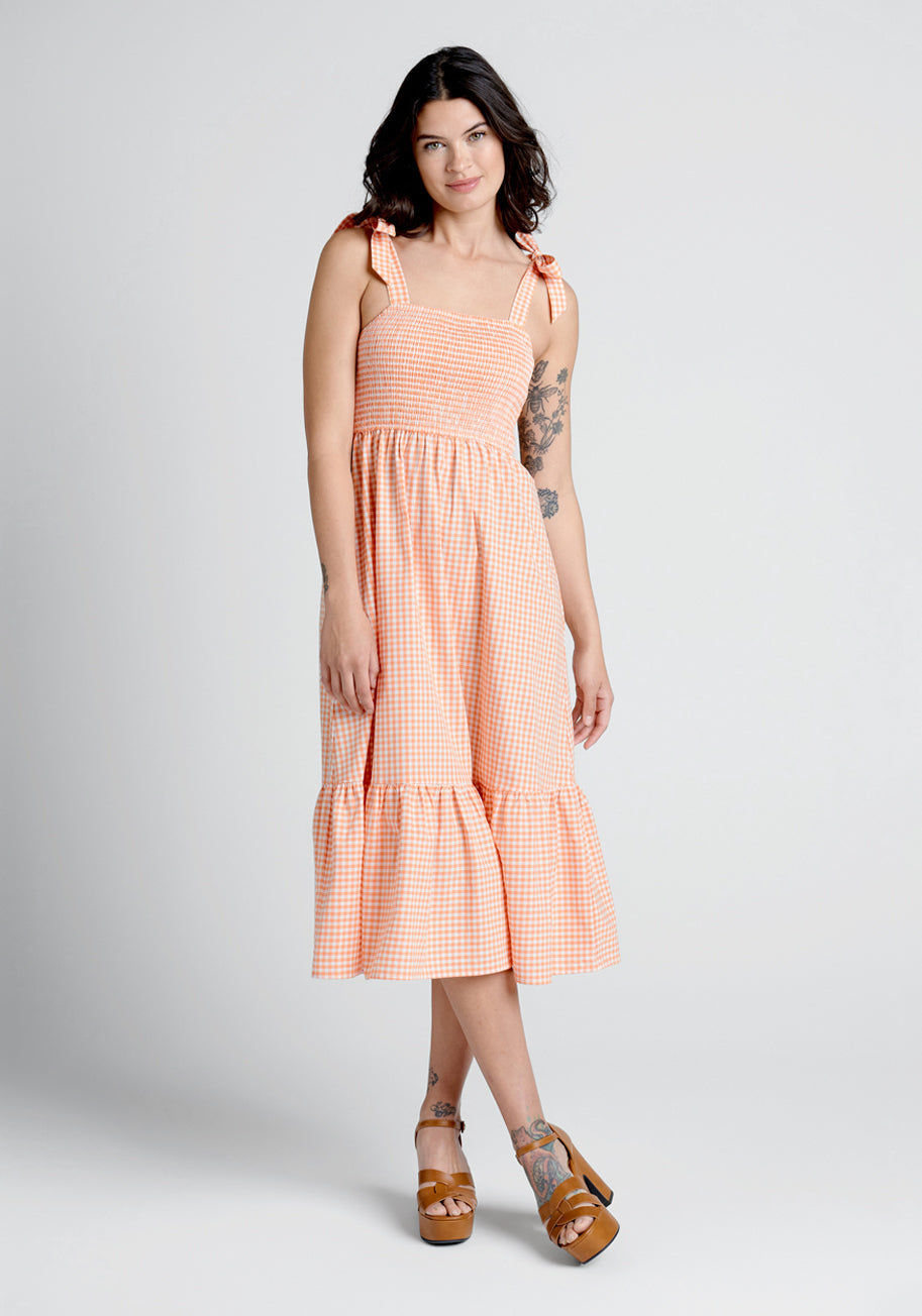  Peachy Keen, Jelly Bean Midi Dress