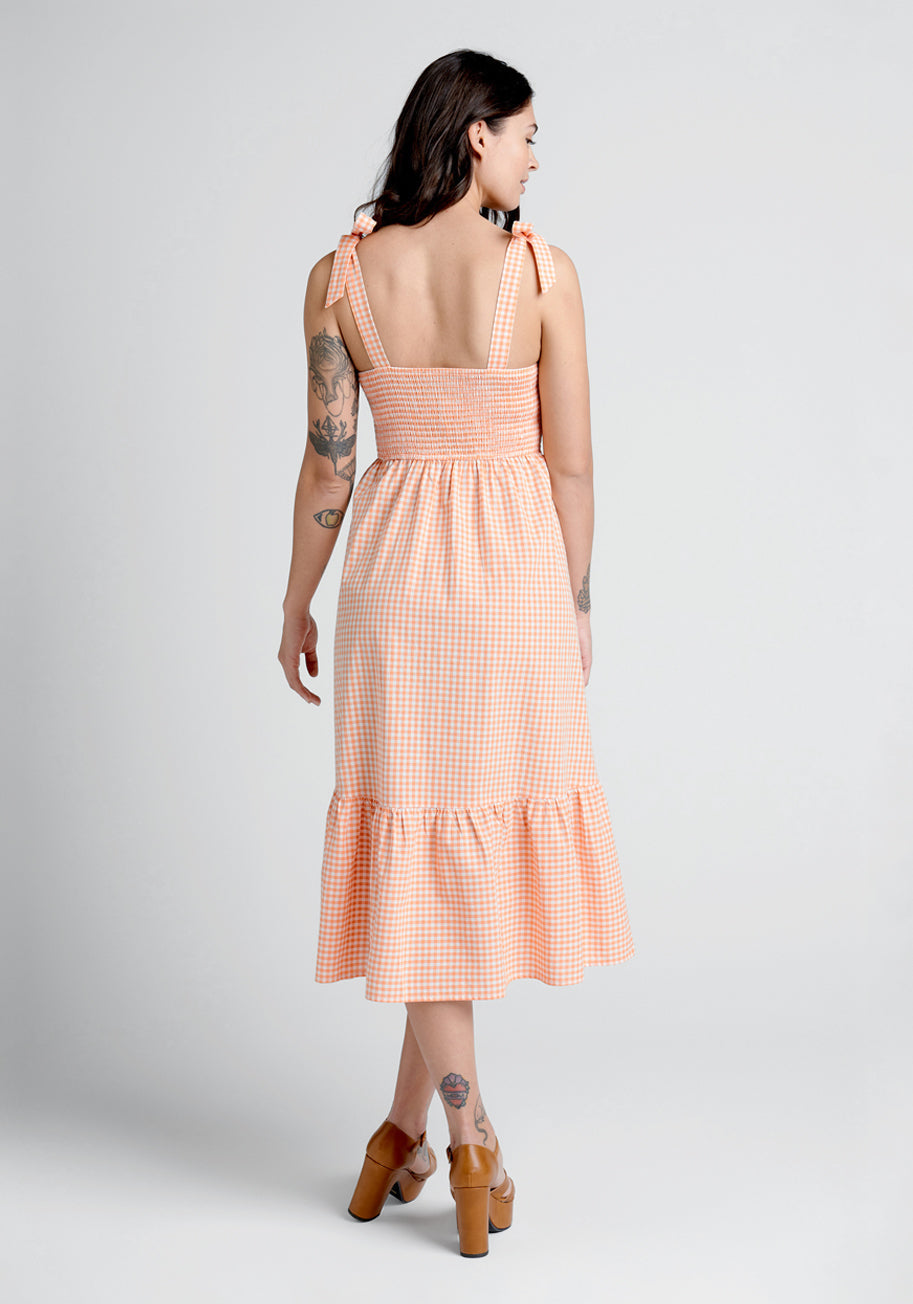  Peachy Keen, Jelly Bean Midi Dress