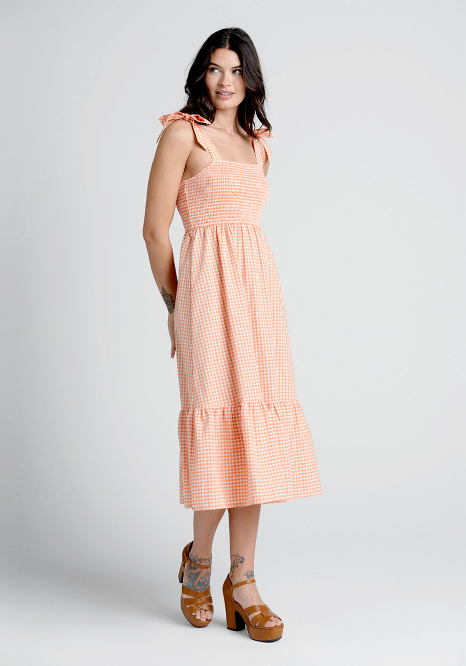  Peachy Keen, Jelly Bean Midi Dress