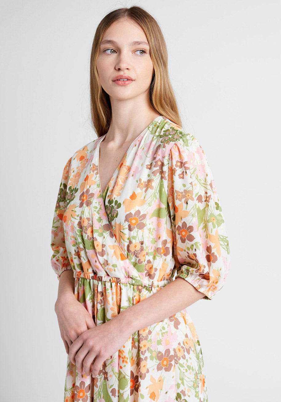 No Brand Through Fields Of Gold Dress