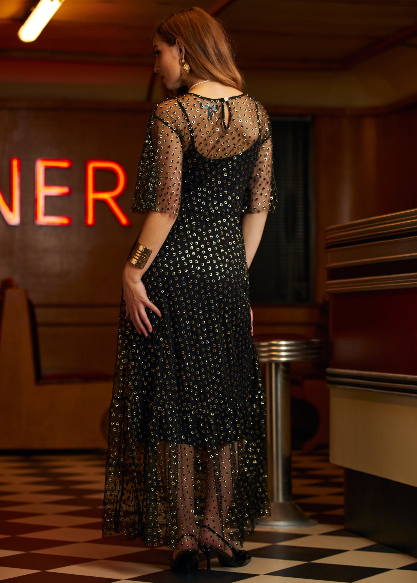  Shimmer And Swish Midi Dress