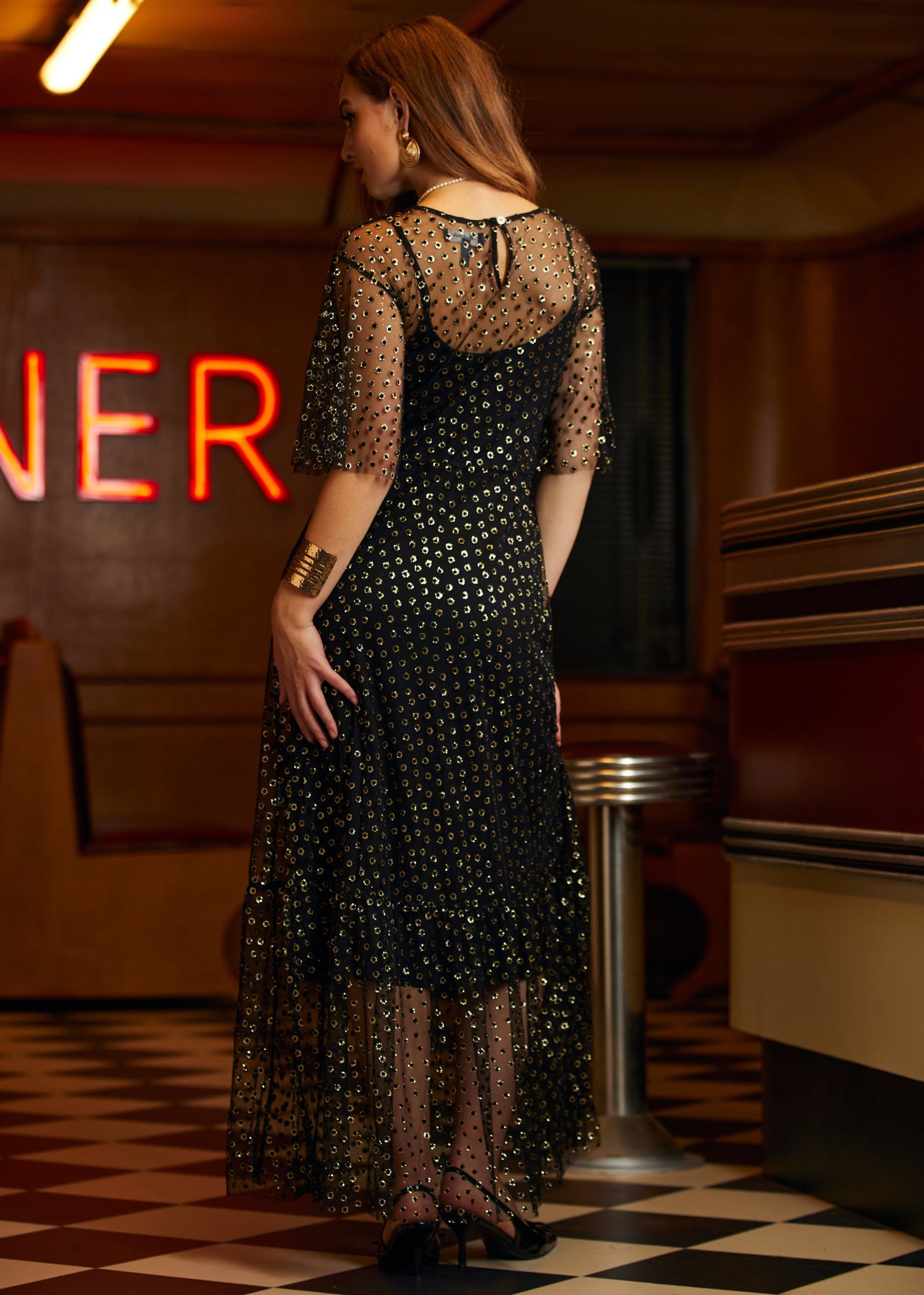  Shimmer And Swish Midi Dress
