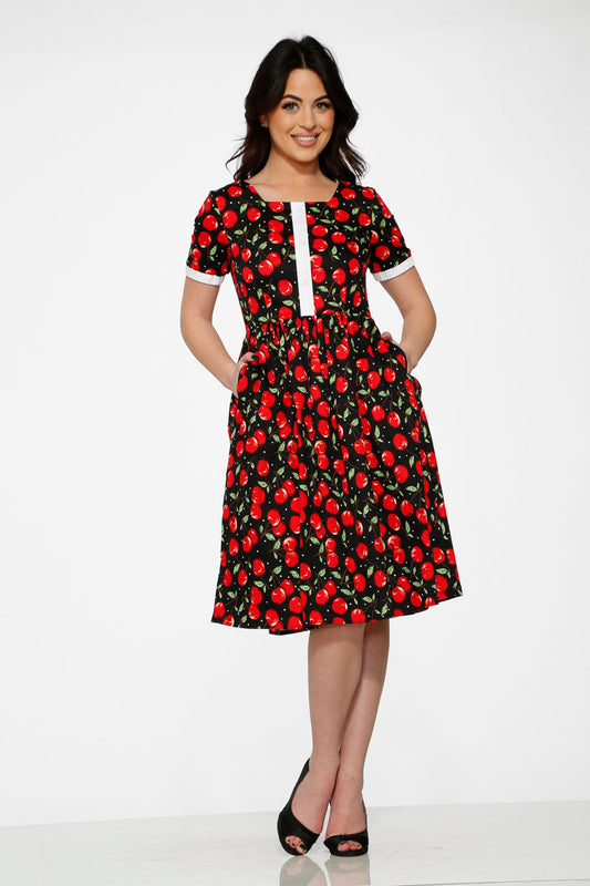  Black & Red Cherry Dress