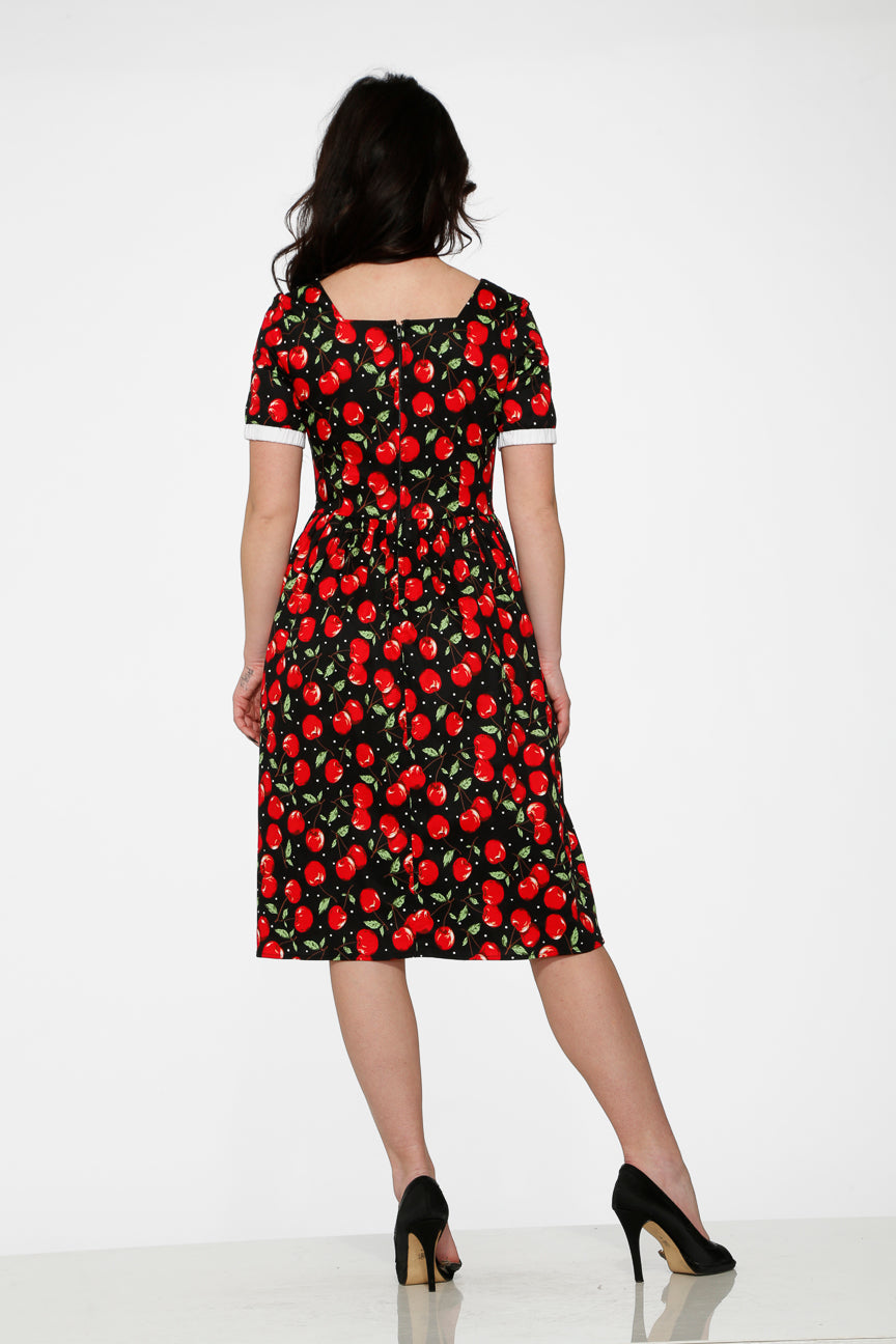 Black & Red Cherry Dress