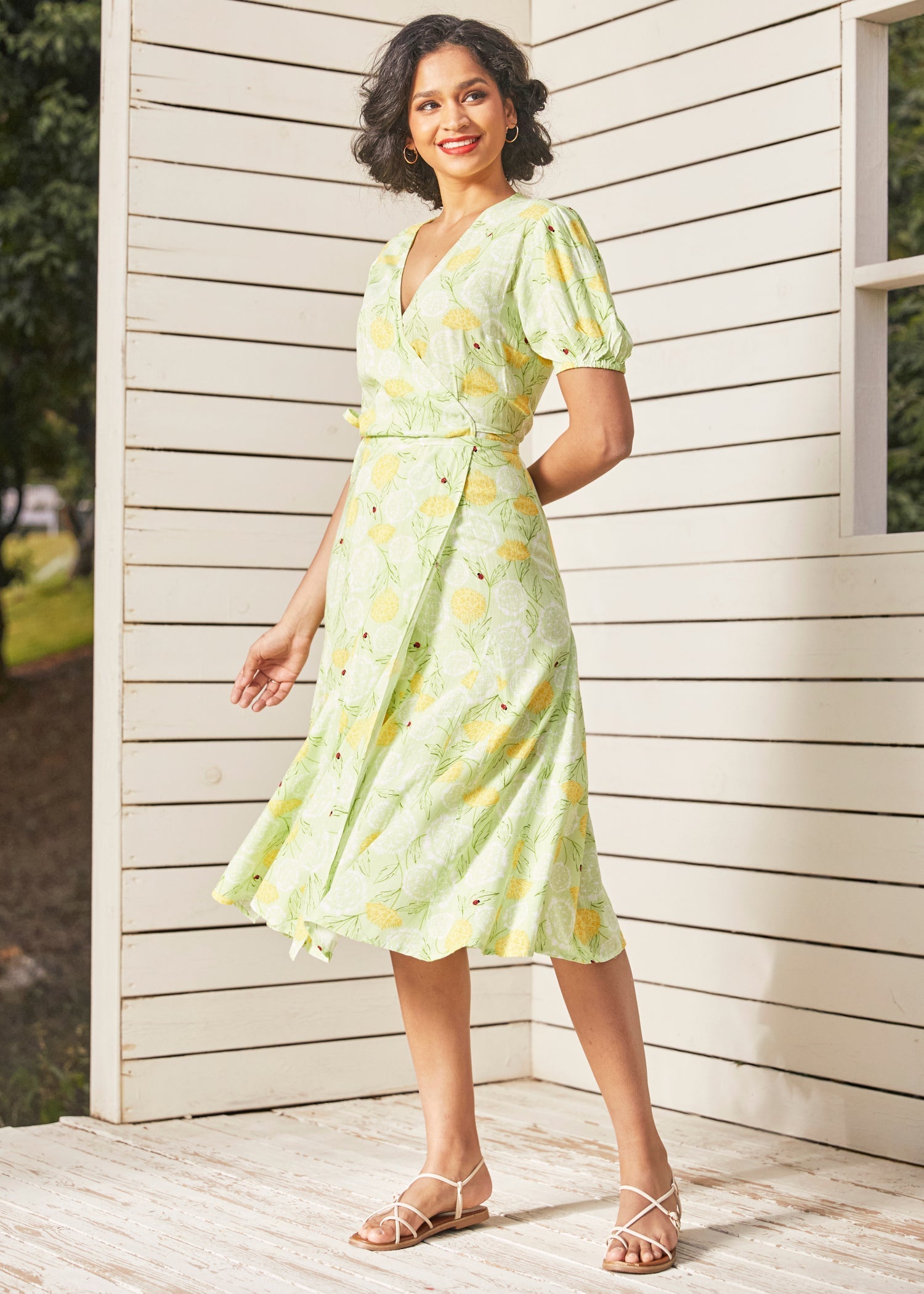  Let The Sun Shine Wrap Dress