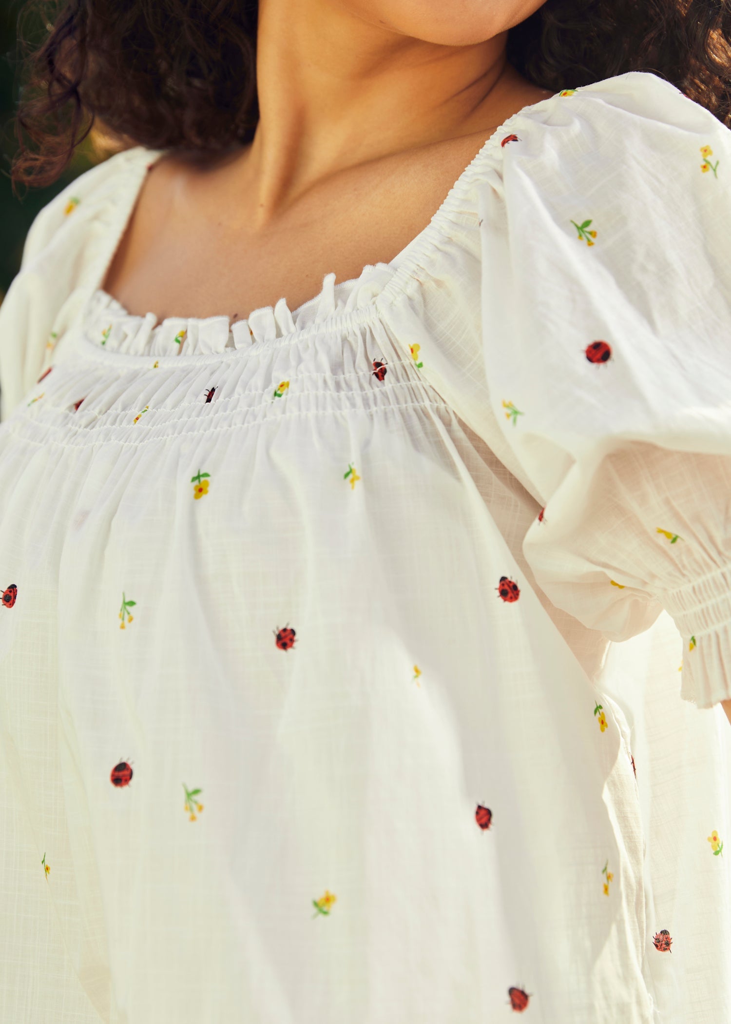  Summertime Garden Stories Smocked Mini Dress