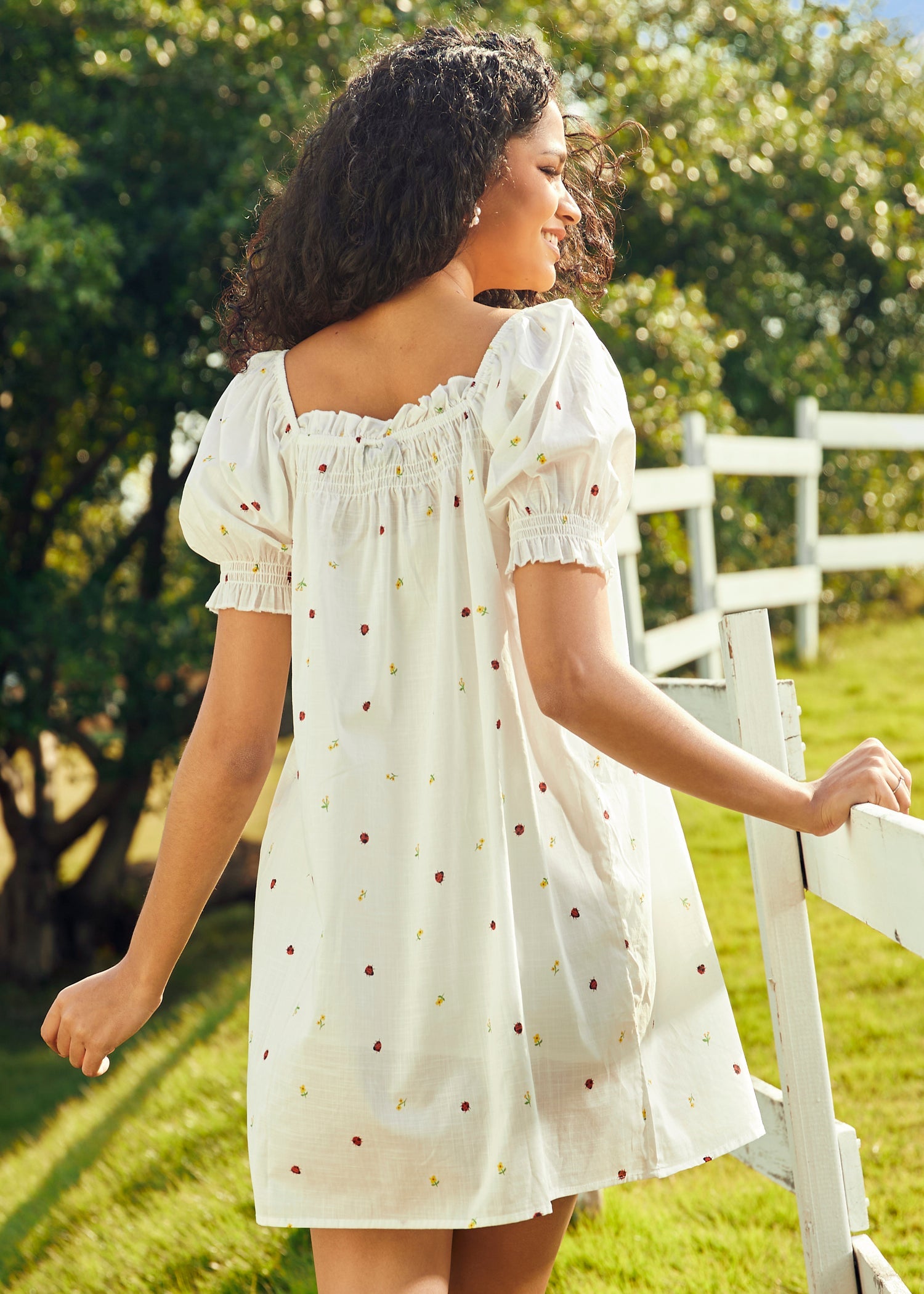  Summertime Garden Stories Smocked Mini Dress