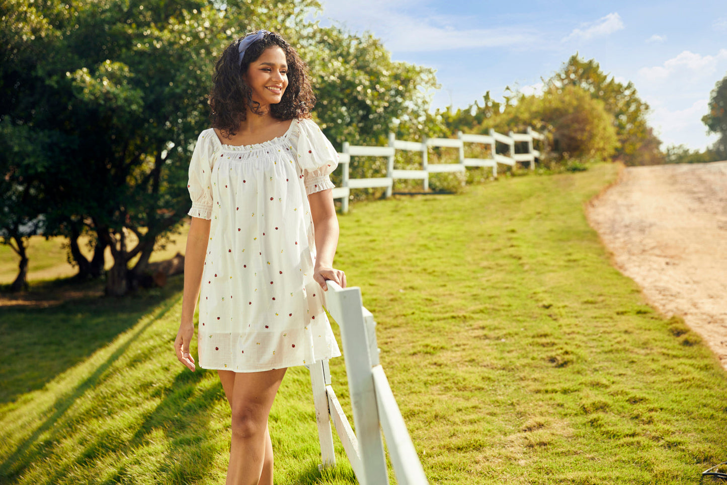  Summertime Garden Stories Smocked Mini Dress