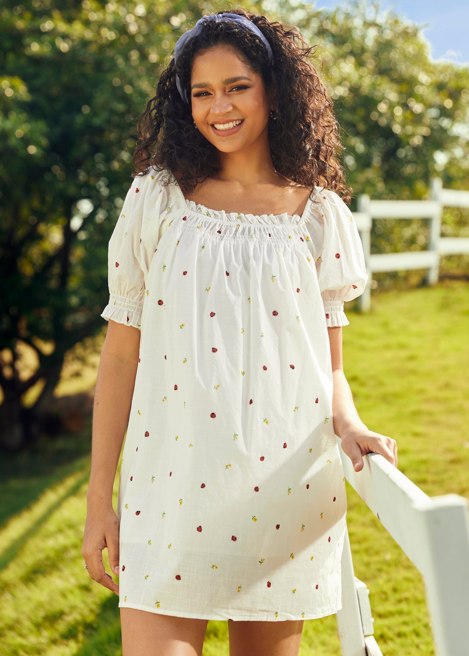  Summertime Garden Stories Smocked Mini Dress
