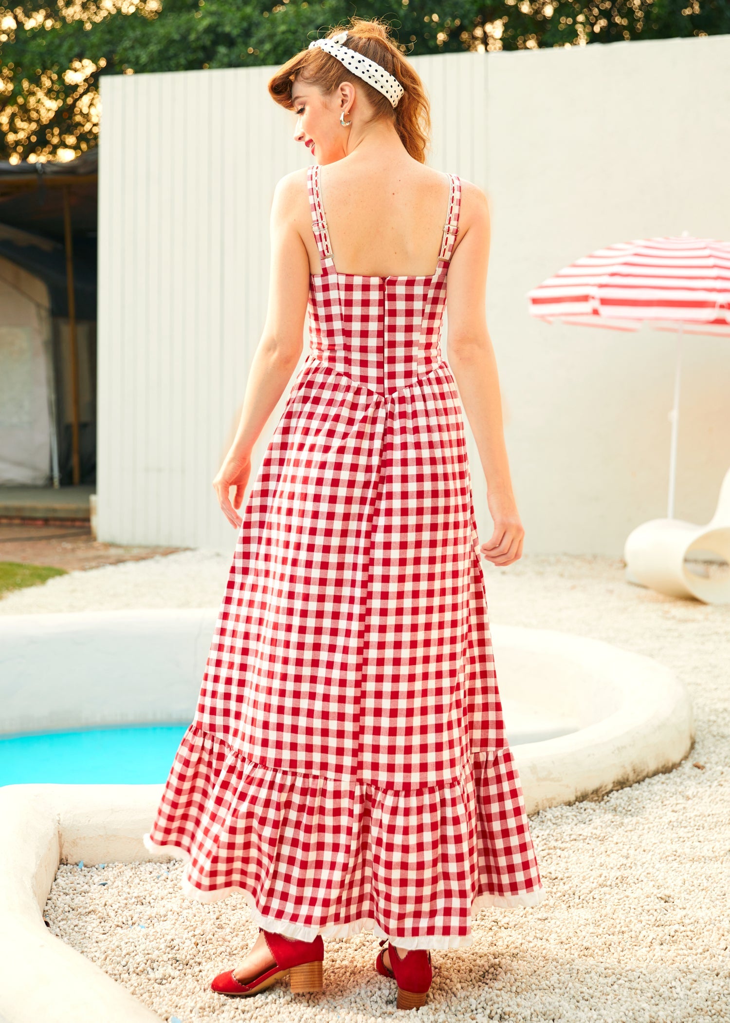  Jam Gingham Corset Dress
