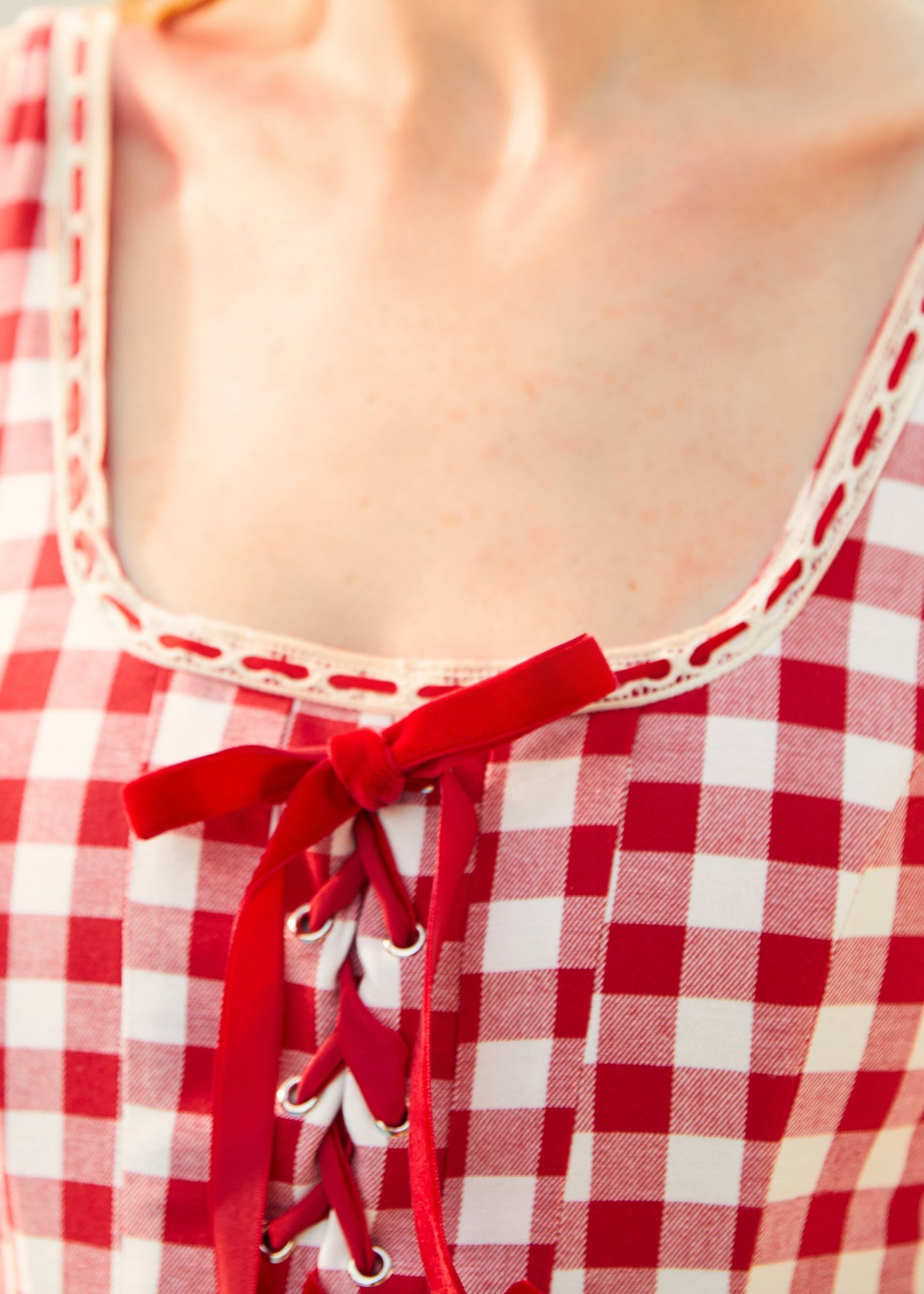  Jam Gingham Corset Dress