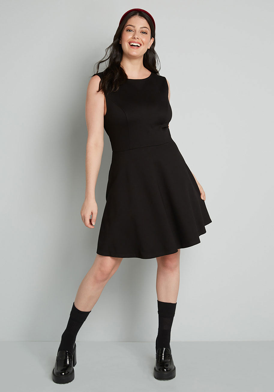  Black Bow Affair Fit And Flare Dress