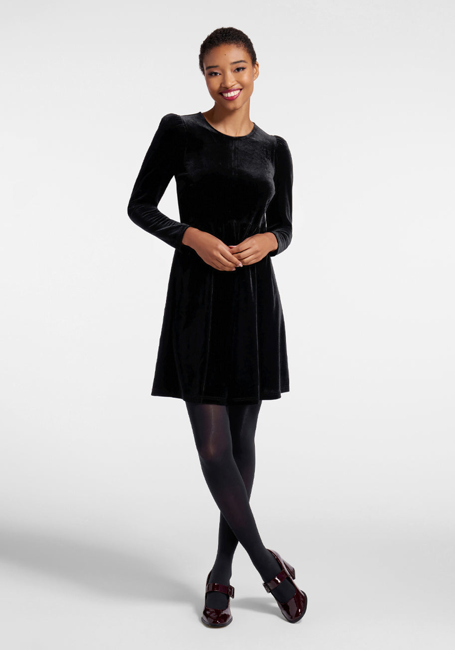  Crushing On You Velvet Skater Dress