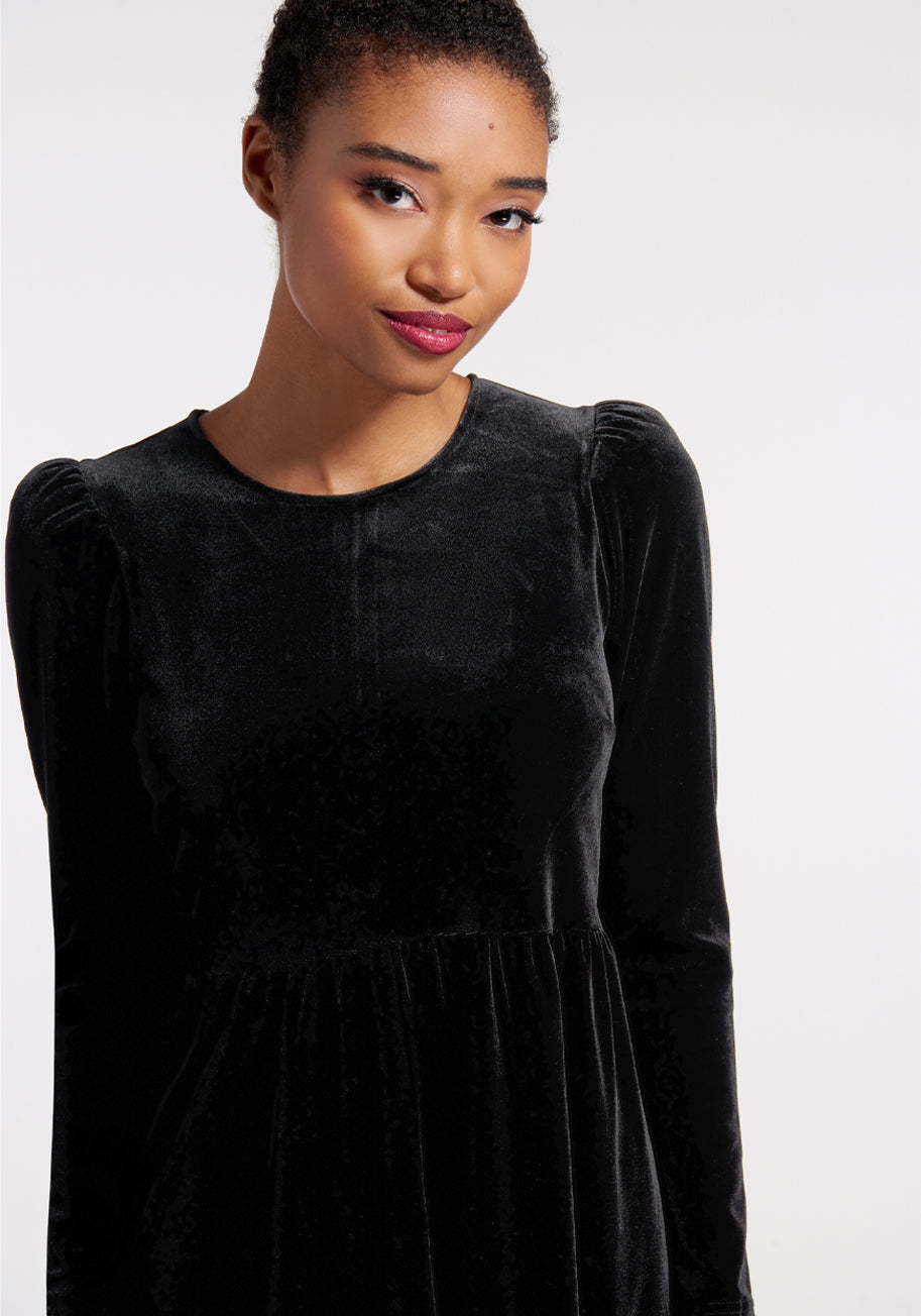  Crushing On You Velvet Skater Dress