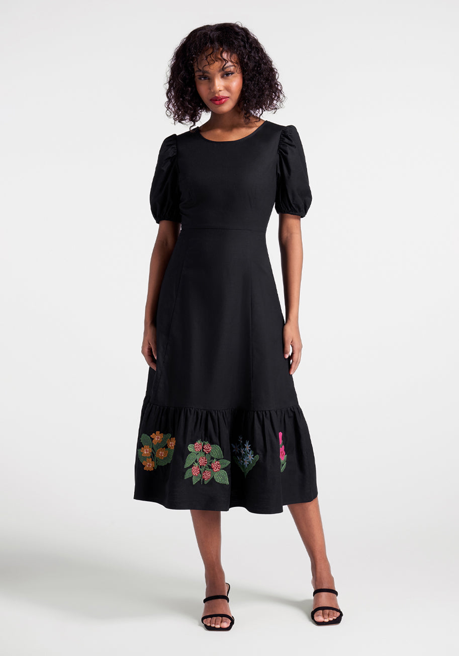  Bloom With A View Embroidered Midi Dress