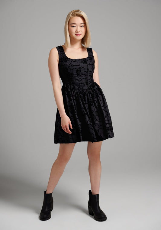  Climbing Roses Corset Mini Dress