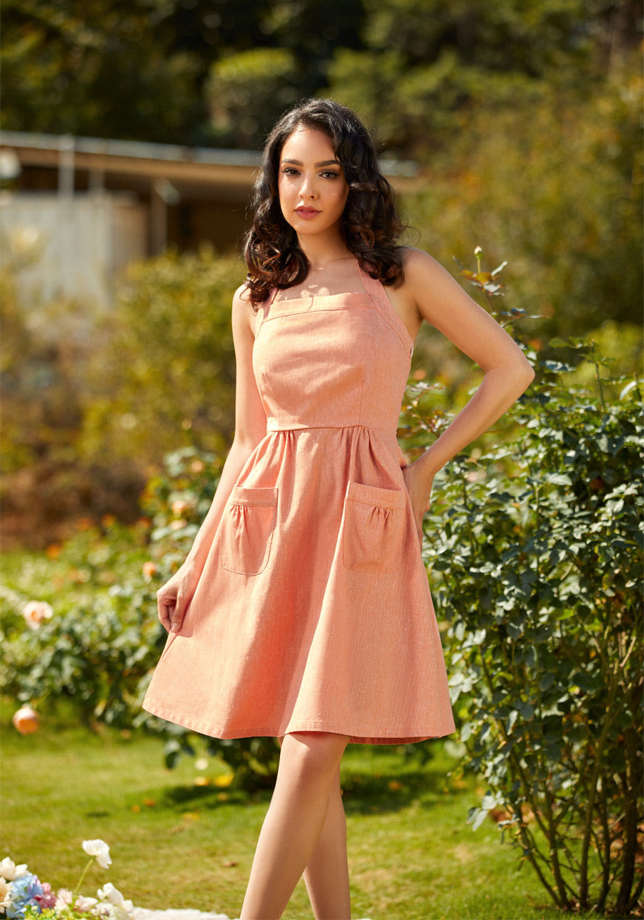  Halter Ego Fit And Flare Dress