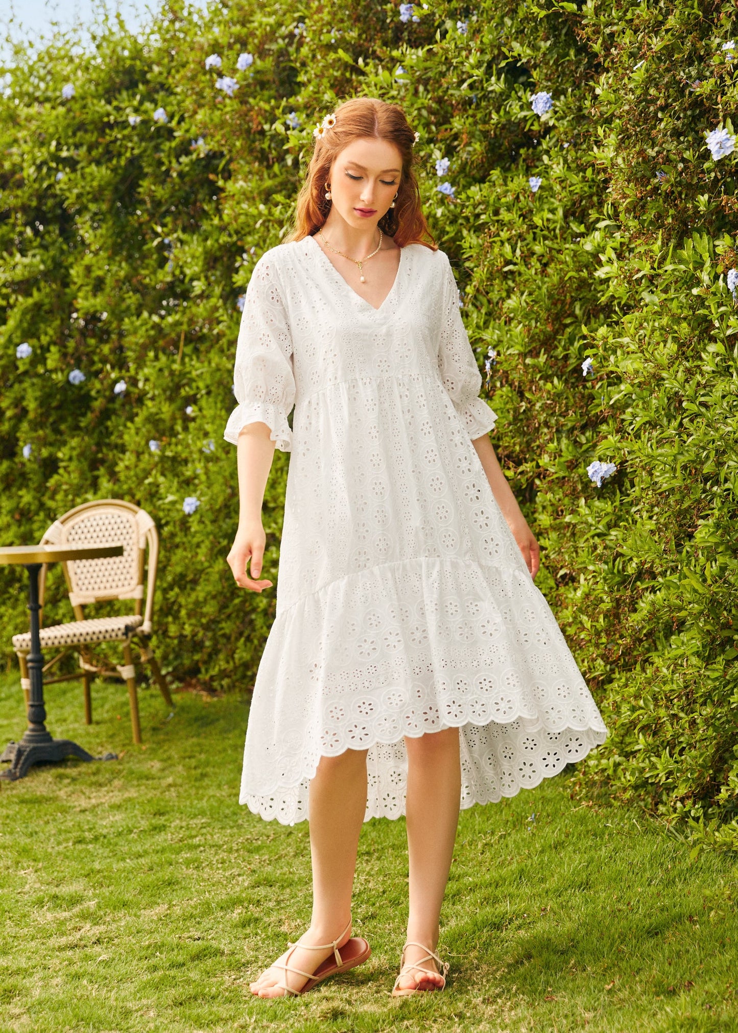 No Brand Taking The Day Hi Lo Midi Dress