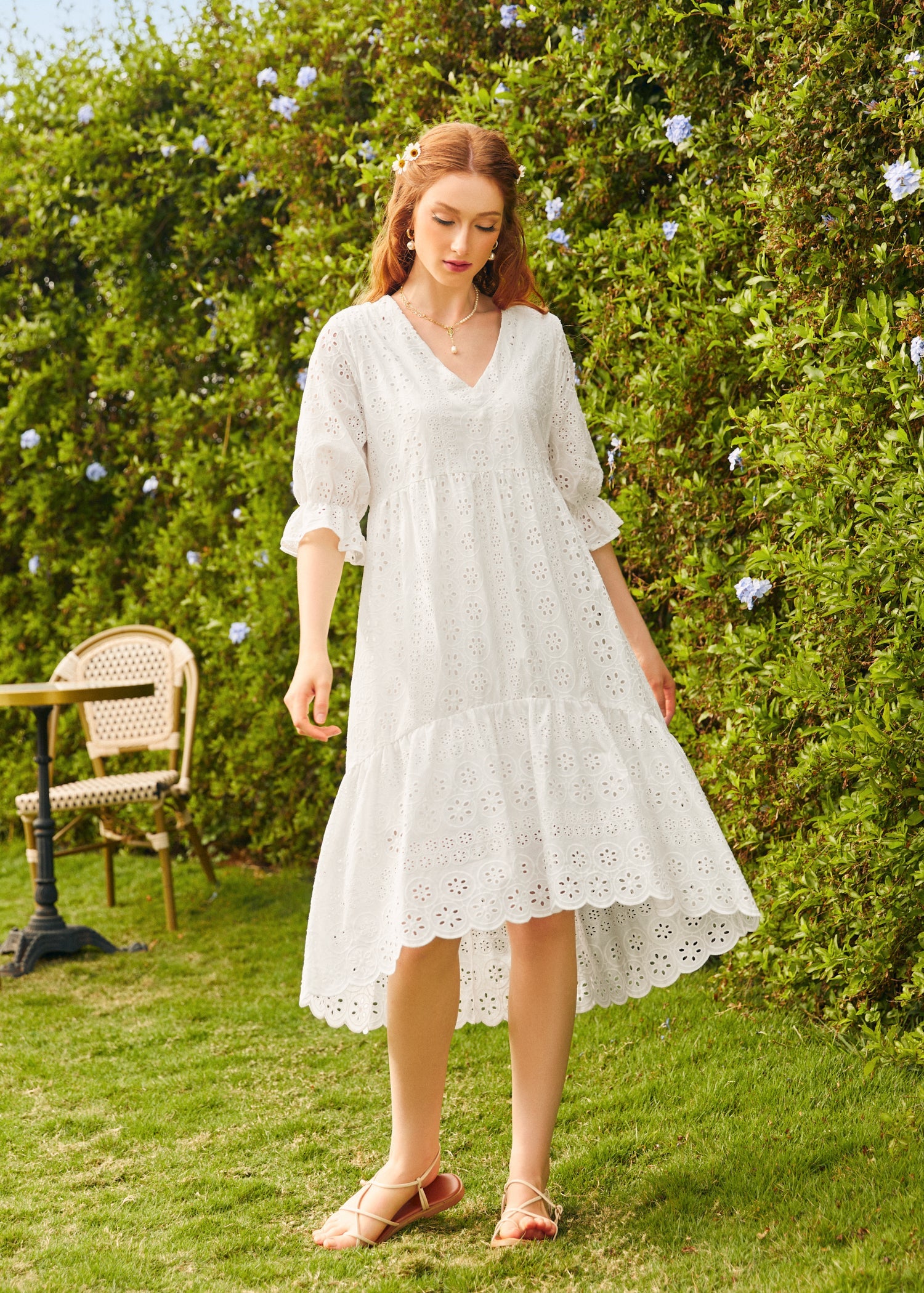 No Brand Taking The Day Hi Lo Midi Dress