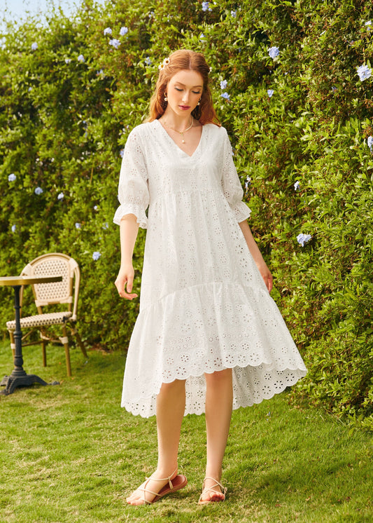 No Brand Taking The Day Hi Lo Midi Dress