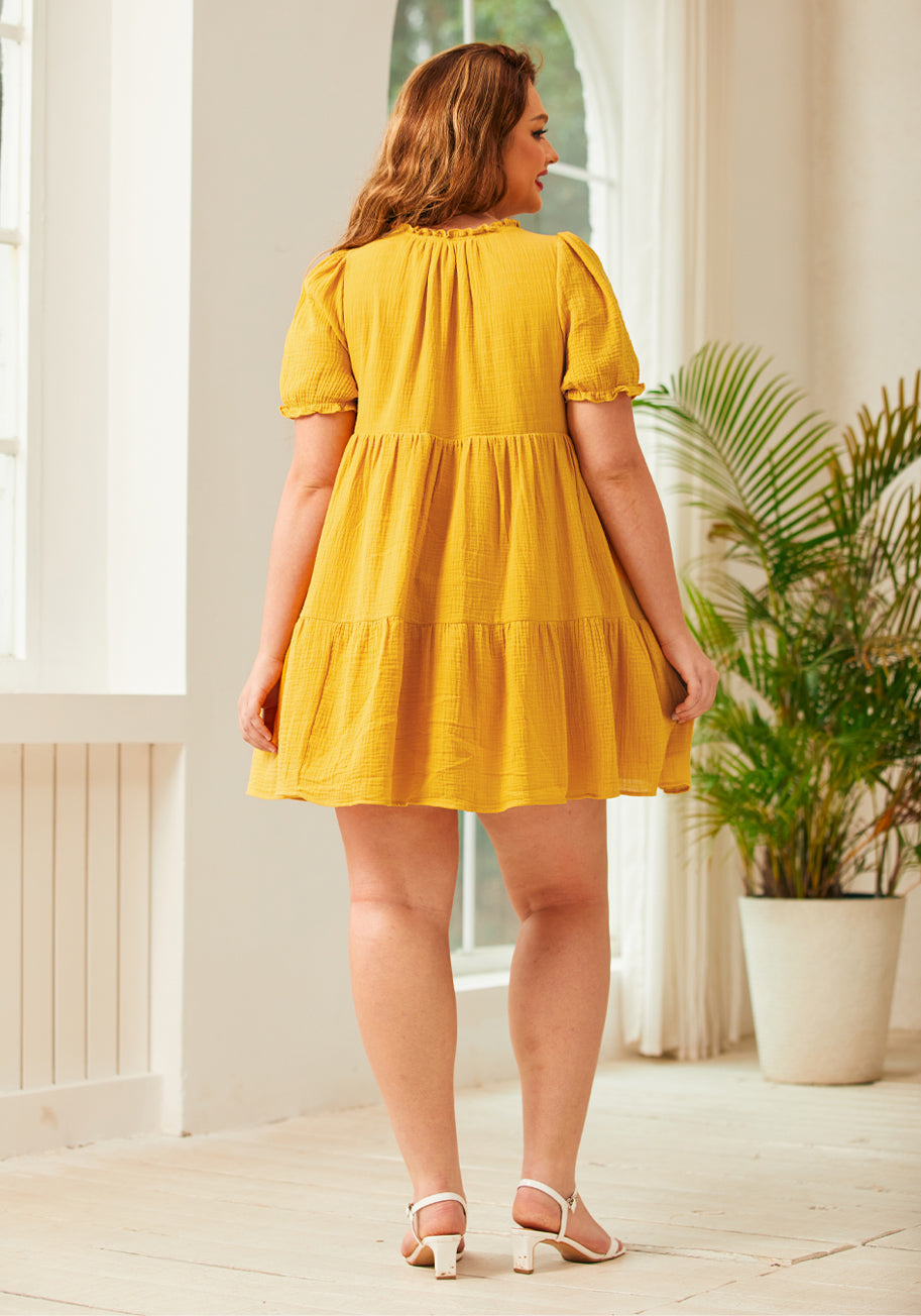  Sunshine Serenade Babydoll Dress