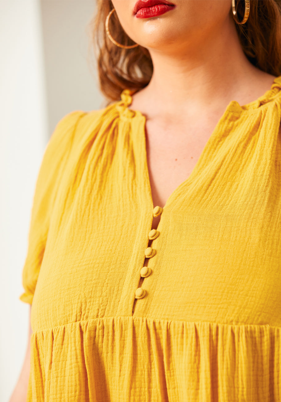  Sunshine Serenade Babydoll Dress