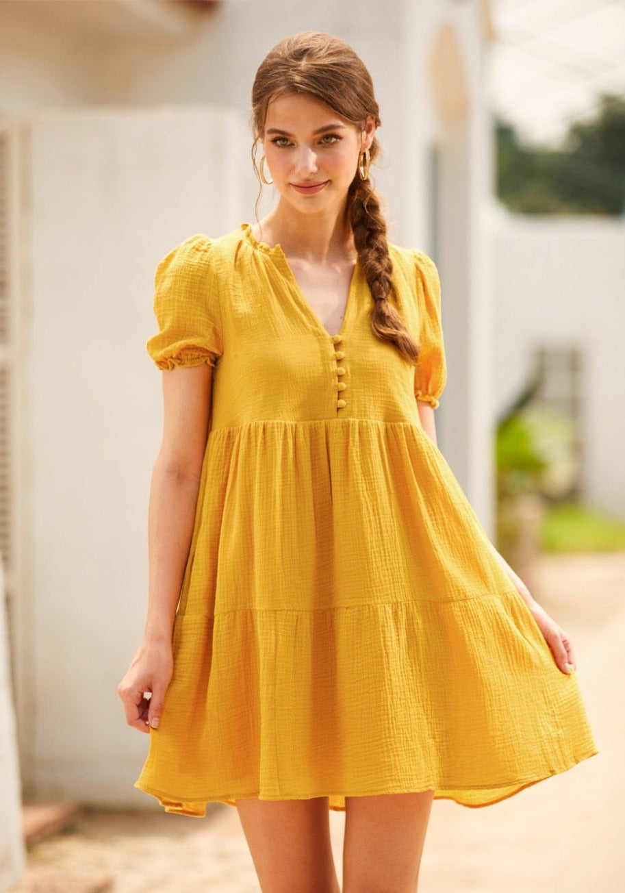  Sunshine Serenade Babydoll Dress