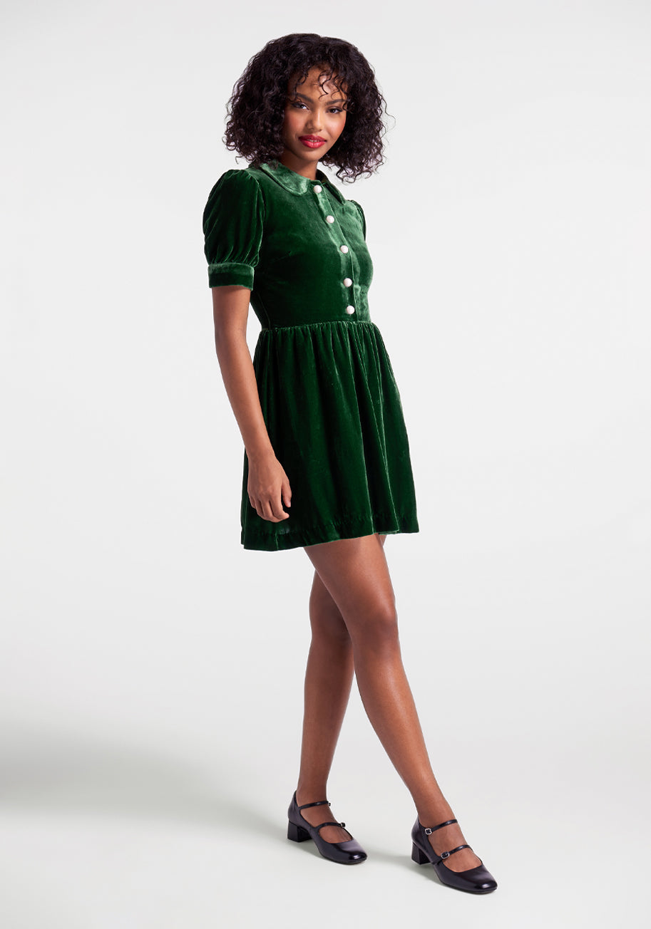  Such A Stunner Velvet Shirt Dress