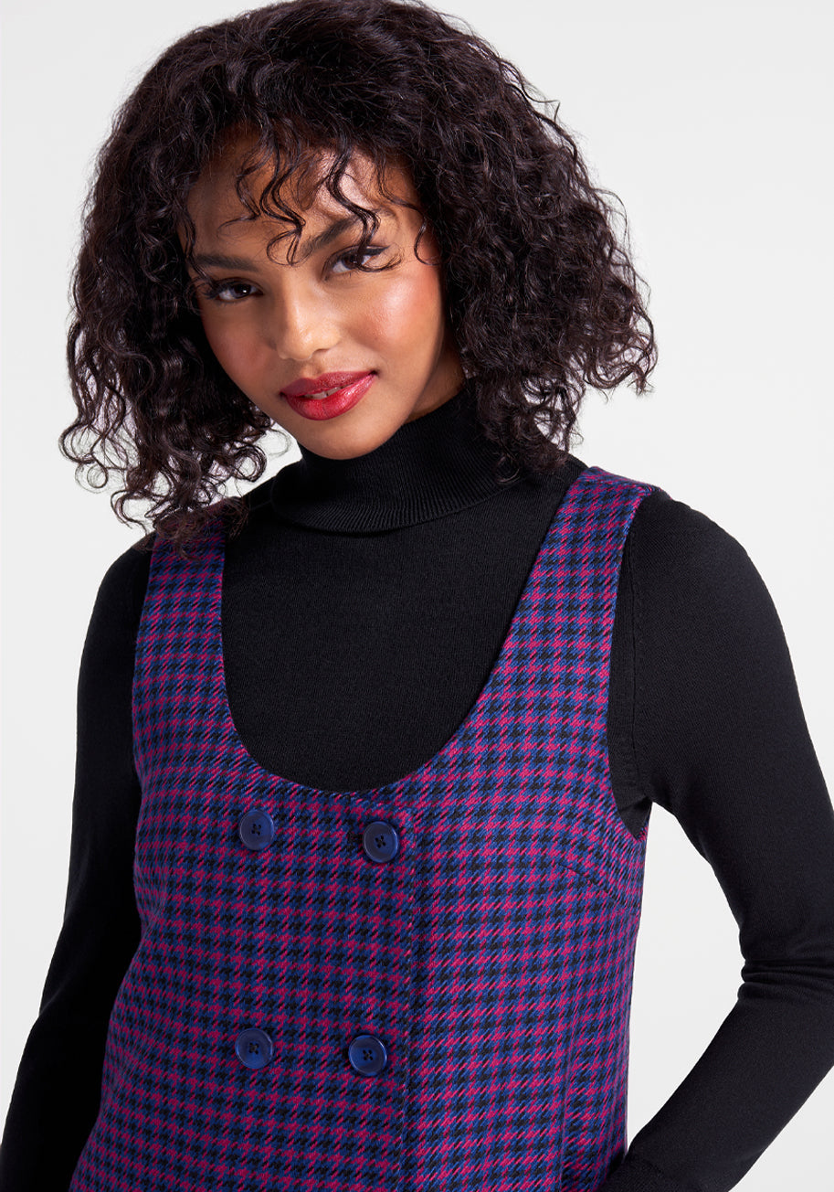  Schoolyard Sass Double-Breasted Jumper