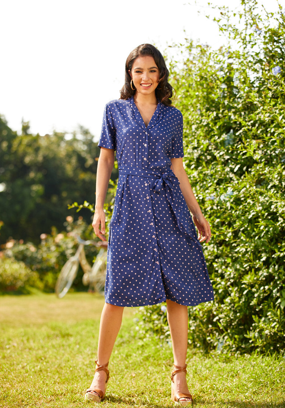  Playing House A-Line Shirt Dress