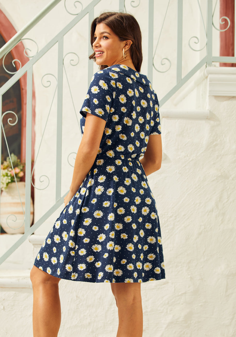  Lazy Daisy Collared Dress