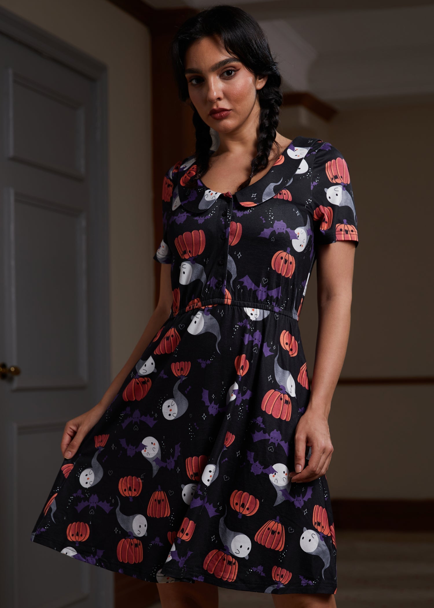  Sweet Shiver Of Collared Dress