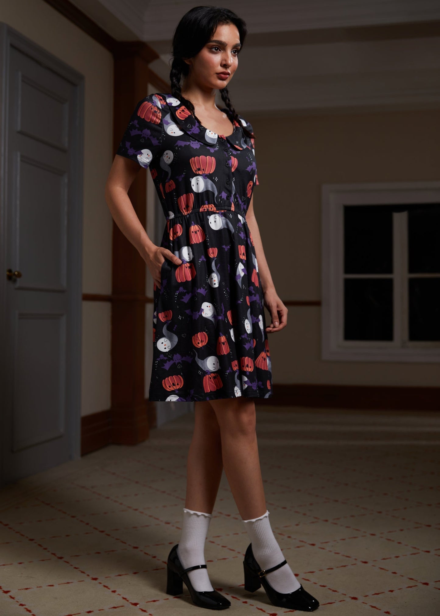  Sweet Shiver Of Collared Dress