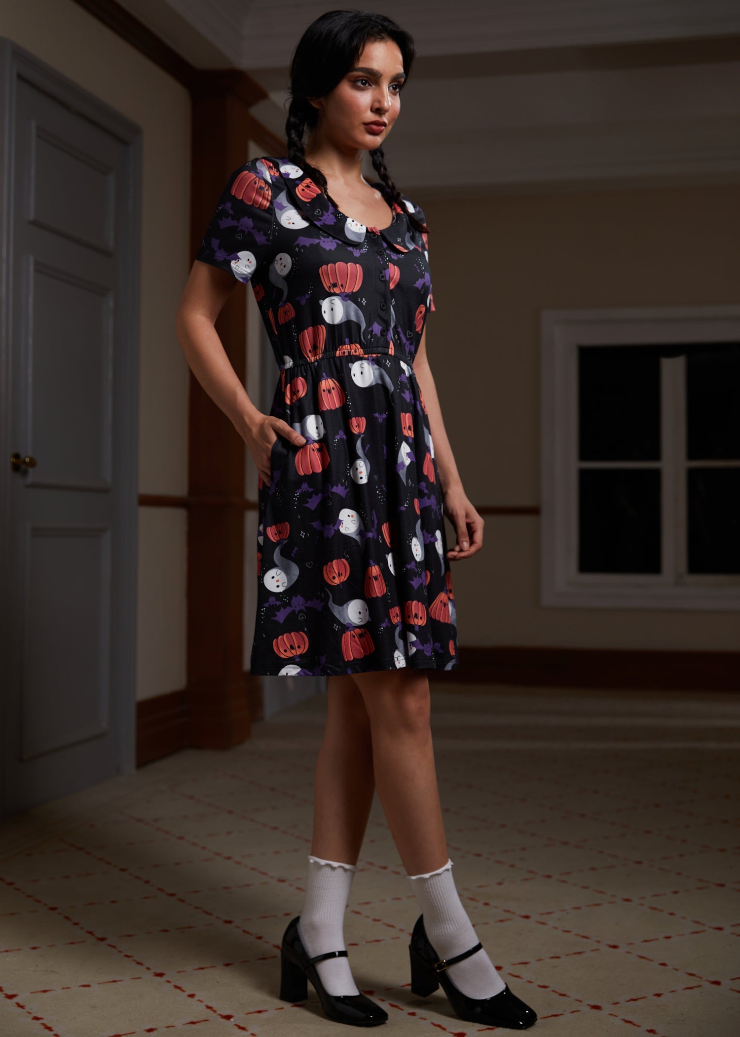  Sweet Shiver Of Collared Dress