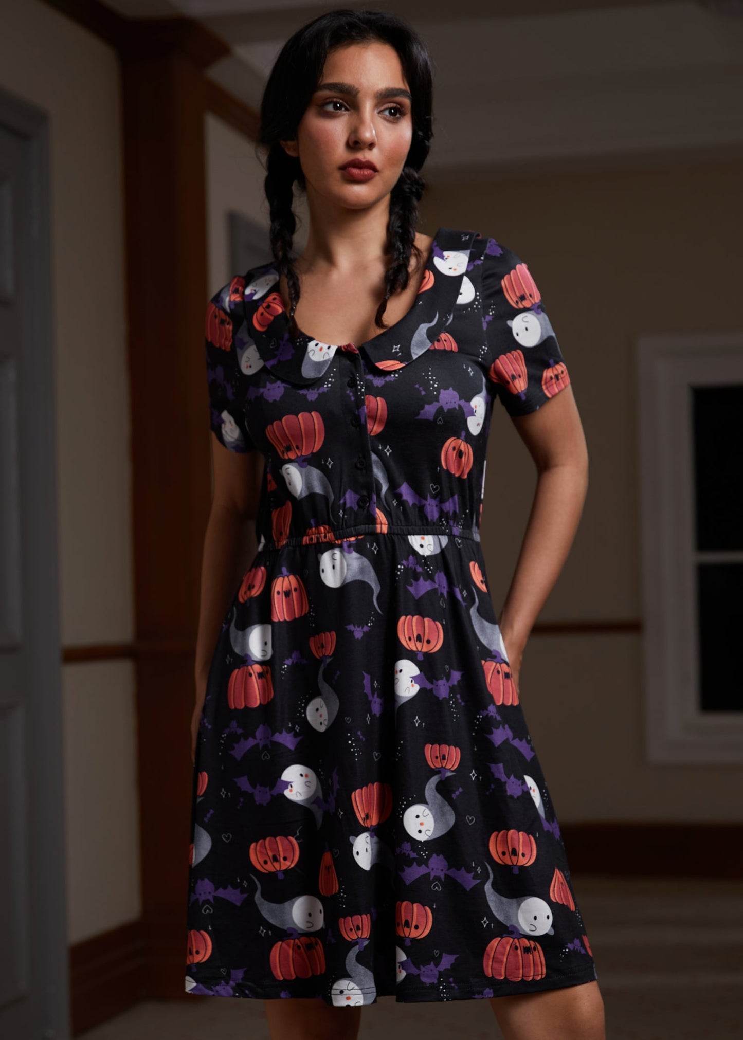  Sweet Shiver Of Collared Dress
