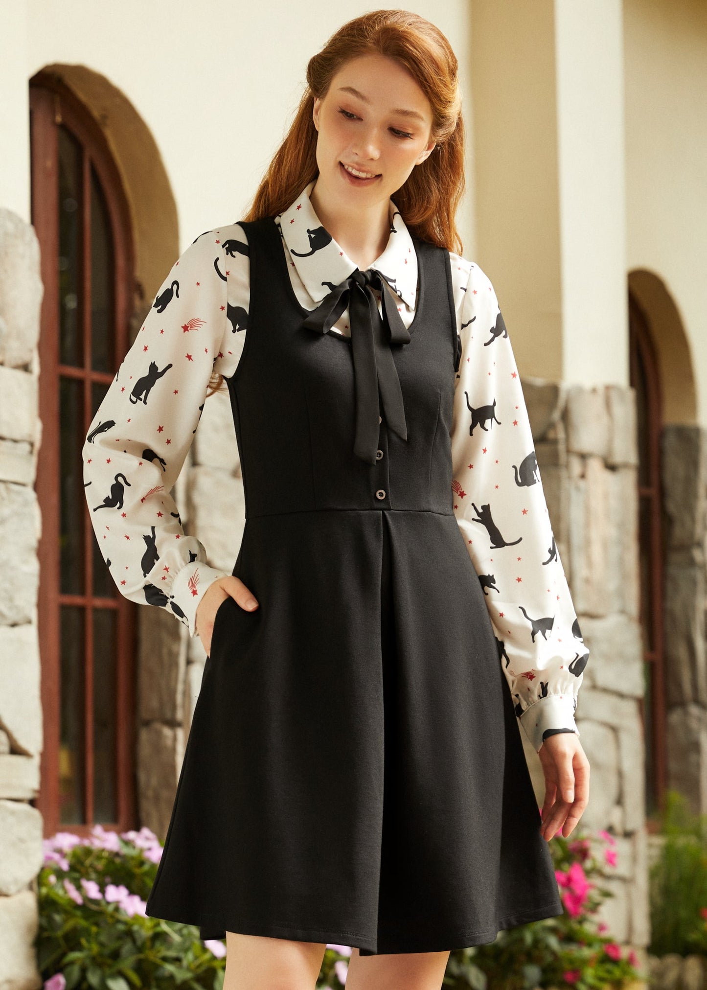  Classically Charming Fit & Flare Dress