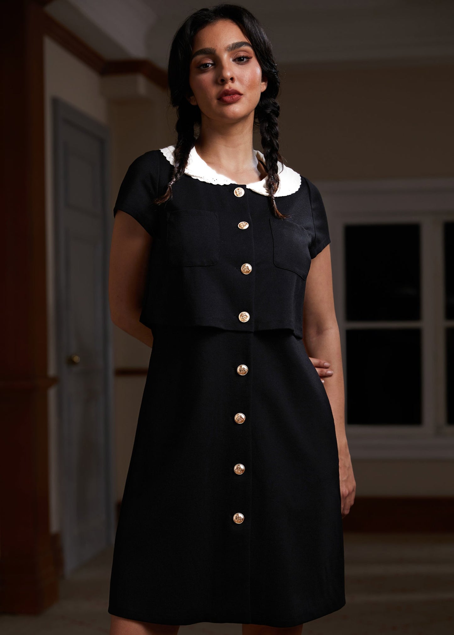  Falling For The Fall Equinox Collared Dress