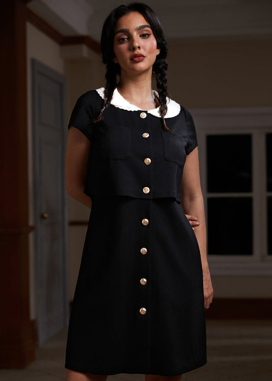  Falling For The Fall Equinox Collared Dress
