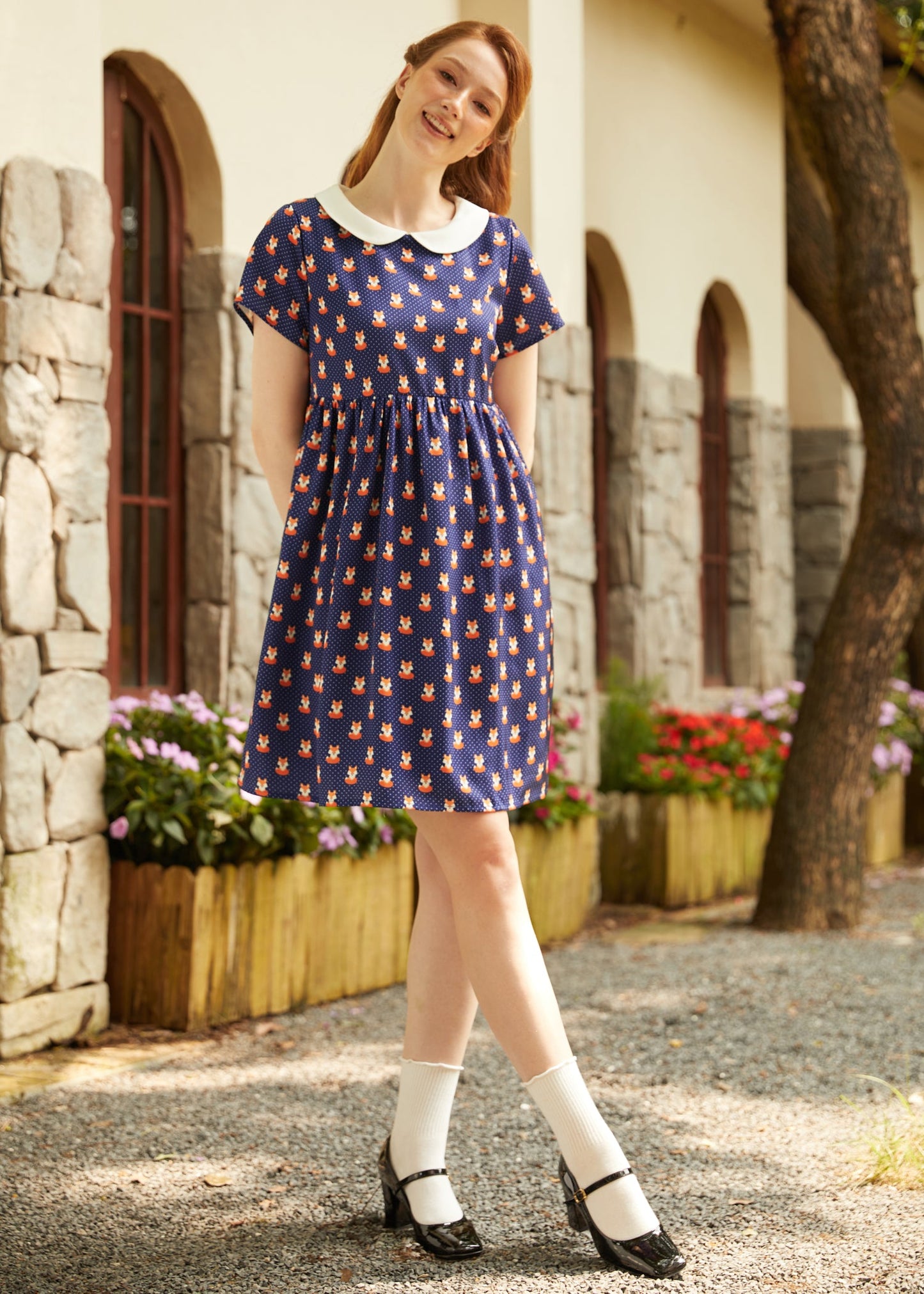  Whimsy & Wonder Collar Empire Dress