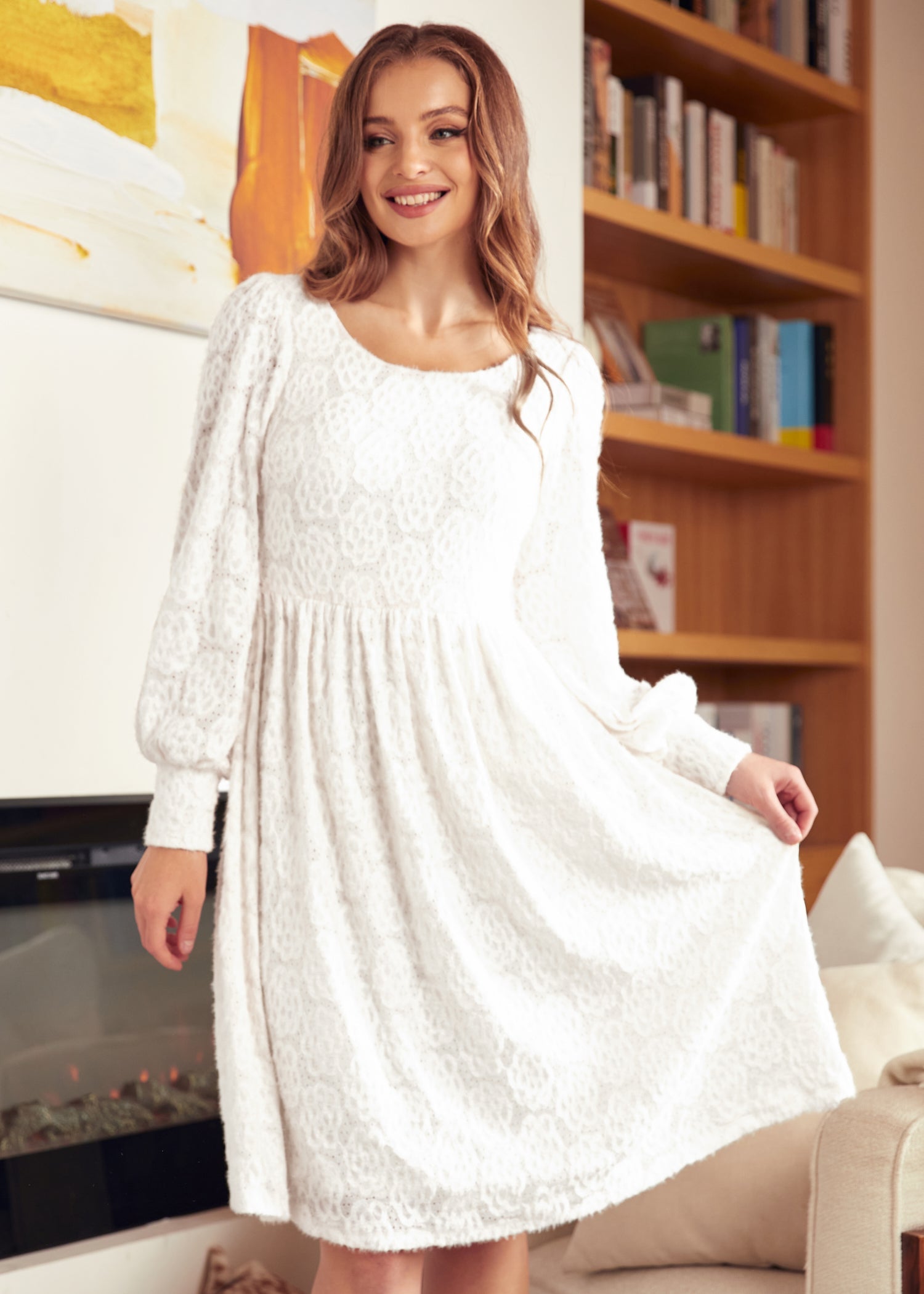  Dazzling In The Discotheque Scoop Neck Dress
