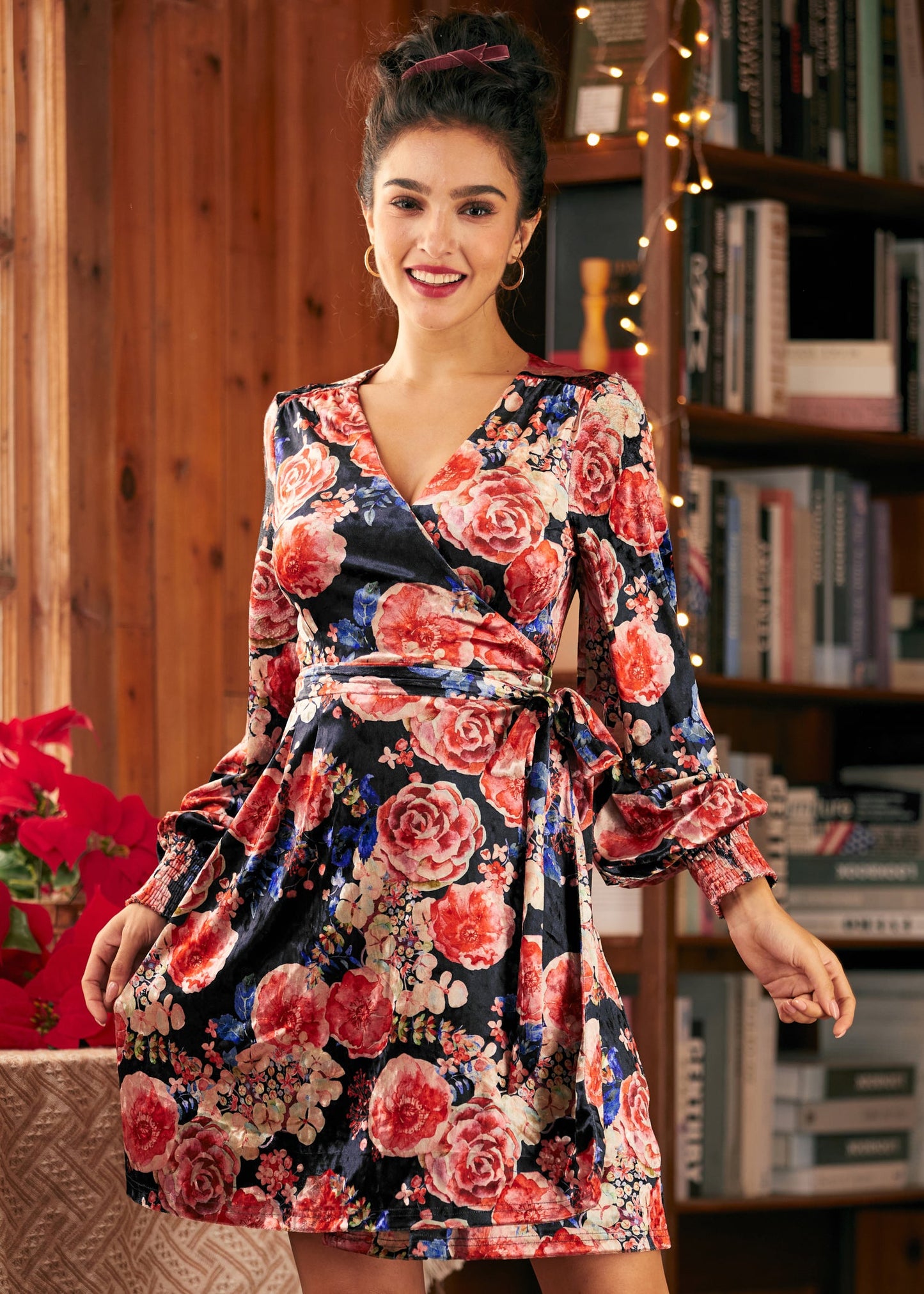  Celestial Silhouette Balloon Sleeve Dress