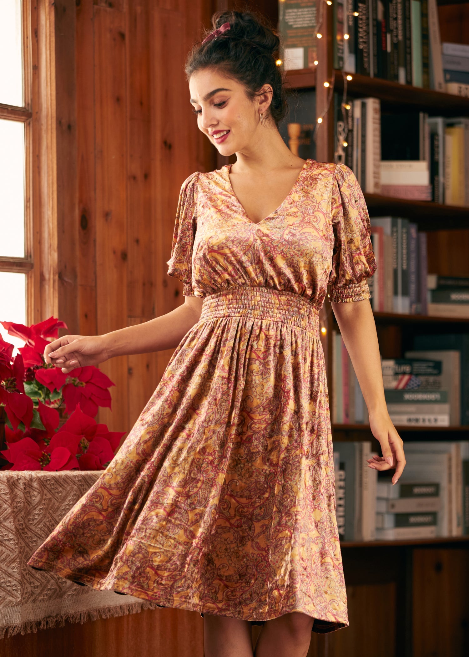 Bohemian Rhapsody Balloon Sleeve Dress