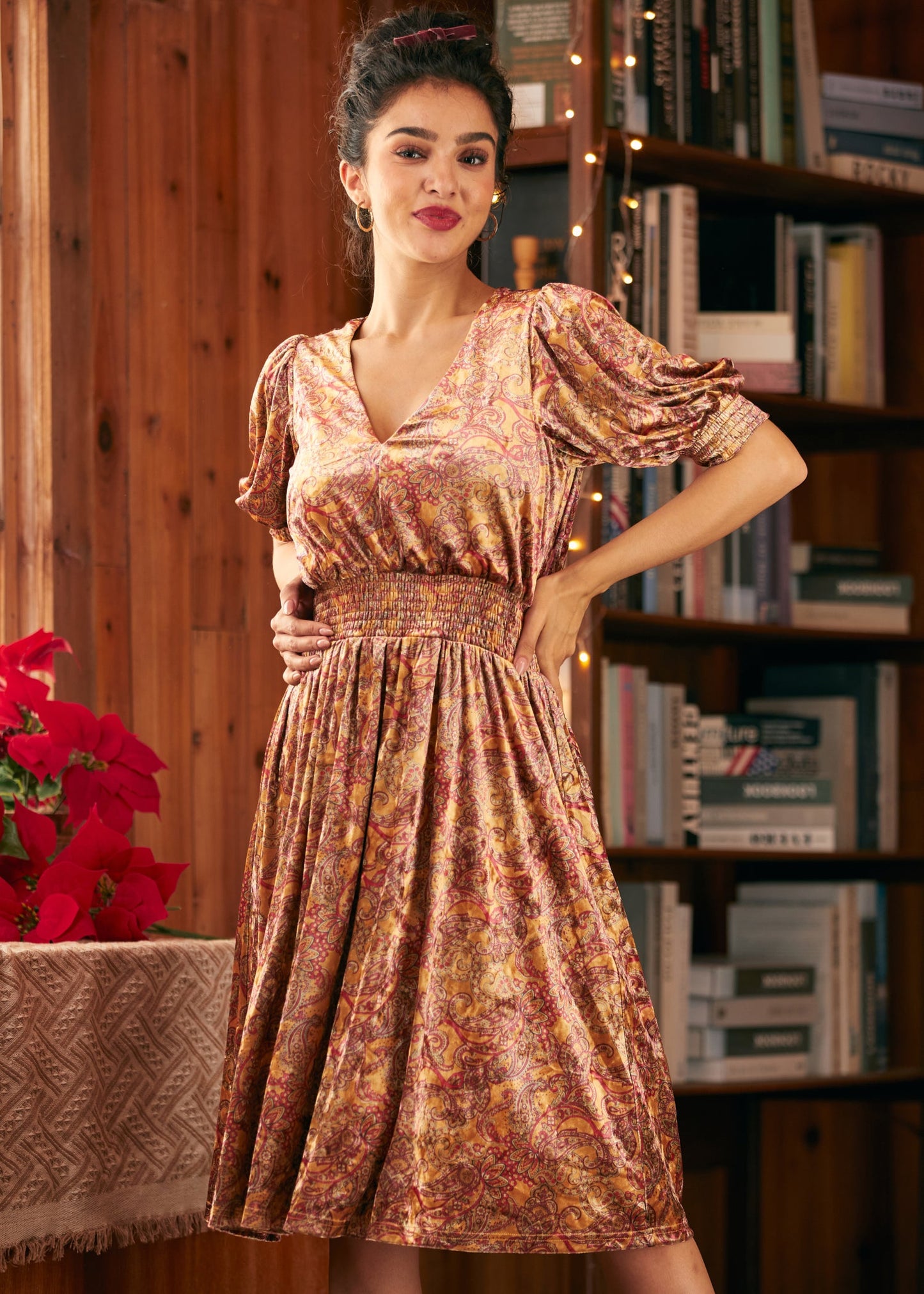  Bohemian Rhapsody Balloon Sleeve Dress
