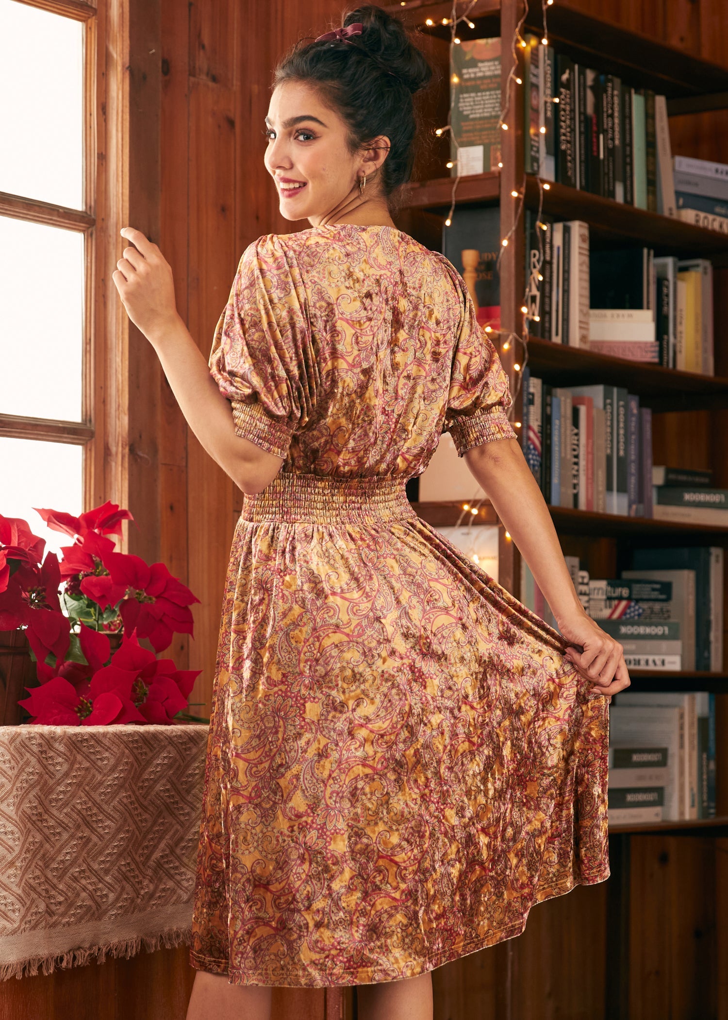  Bohemian Rhapsody Balloon Sleeve Dress