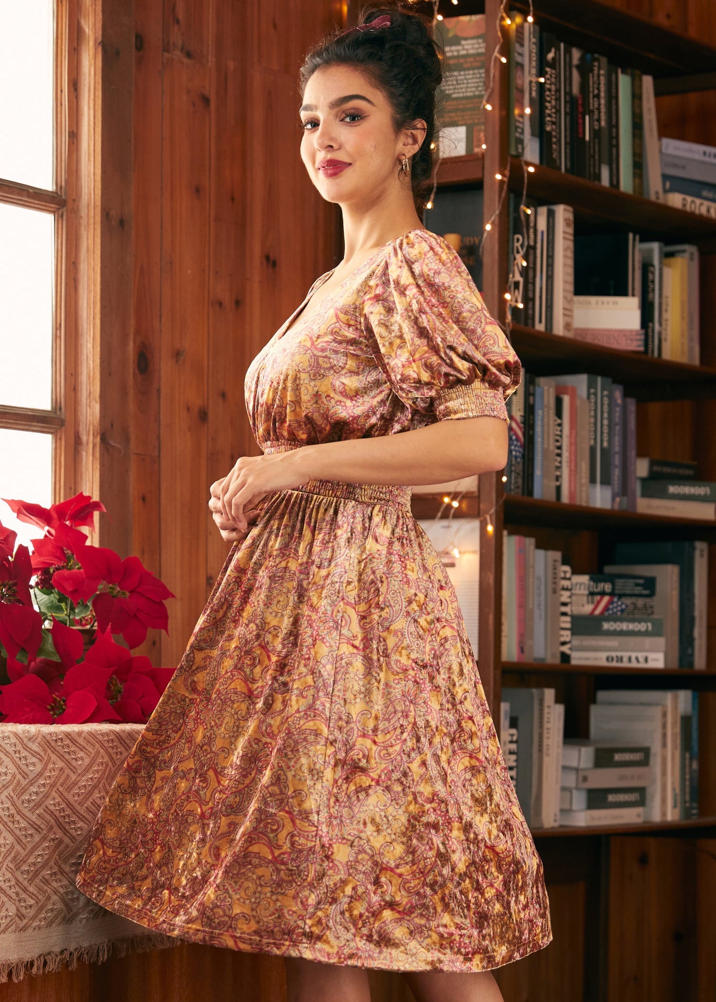  Bohemian Rhapsody Balloon Sleeve Dress