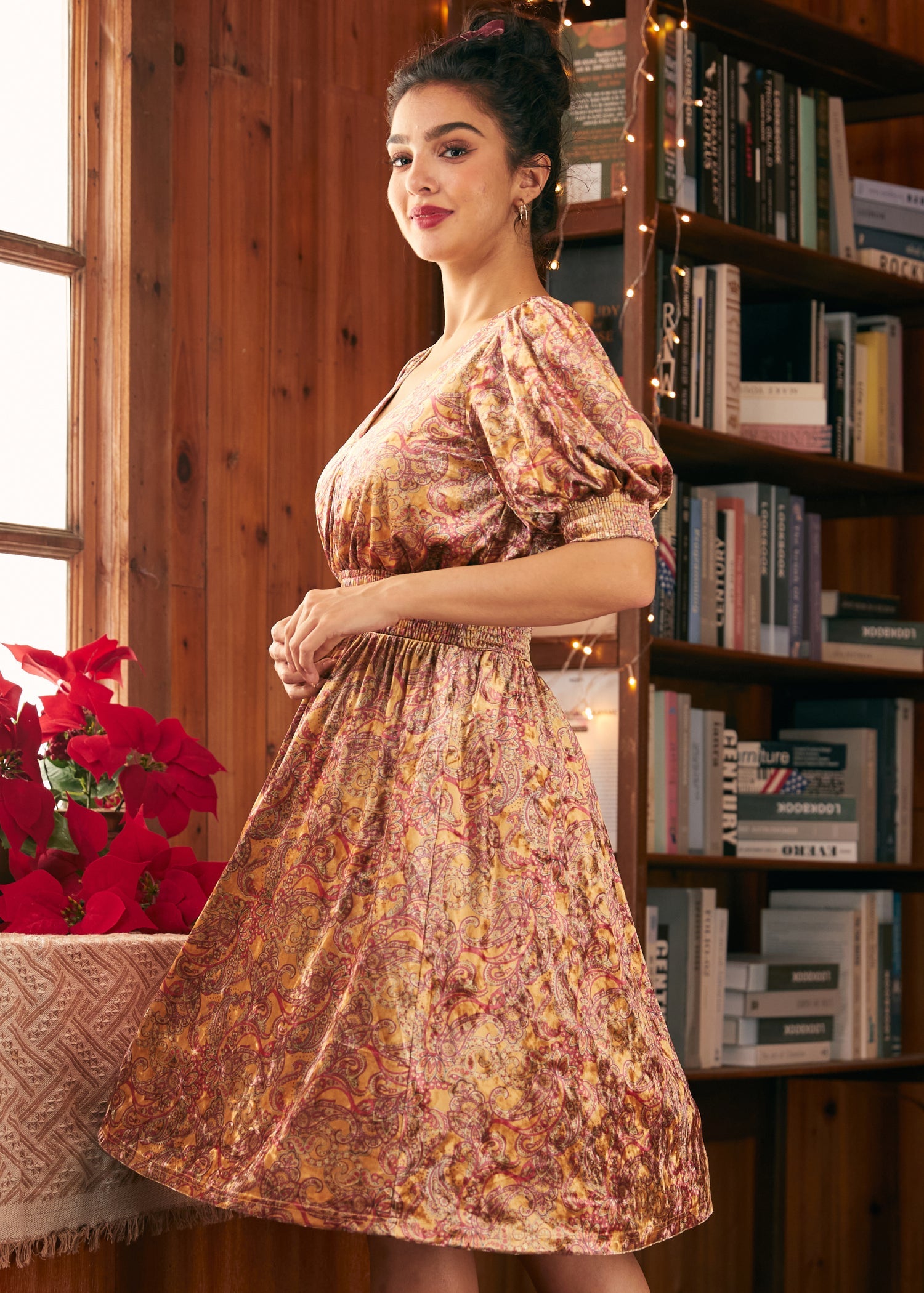  Bohemian Rhapsody Balloon Sleeve Dress