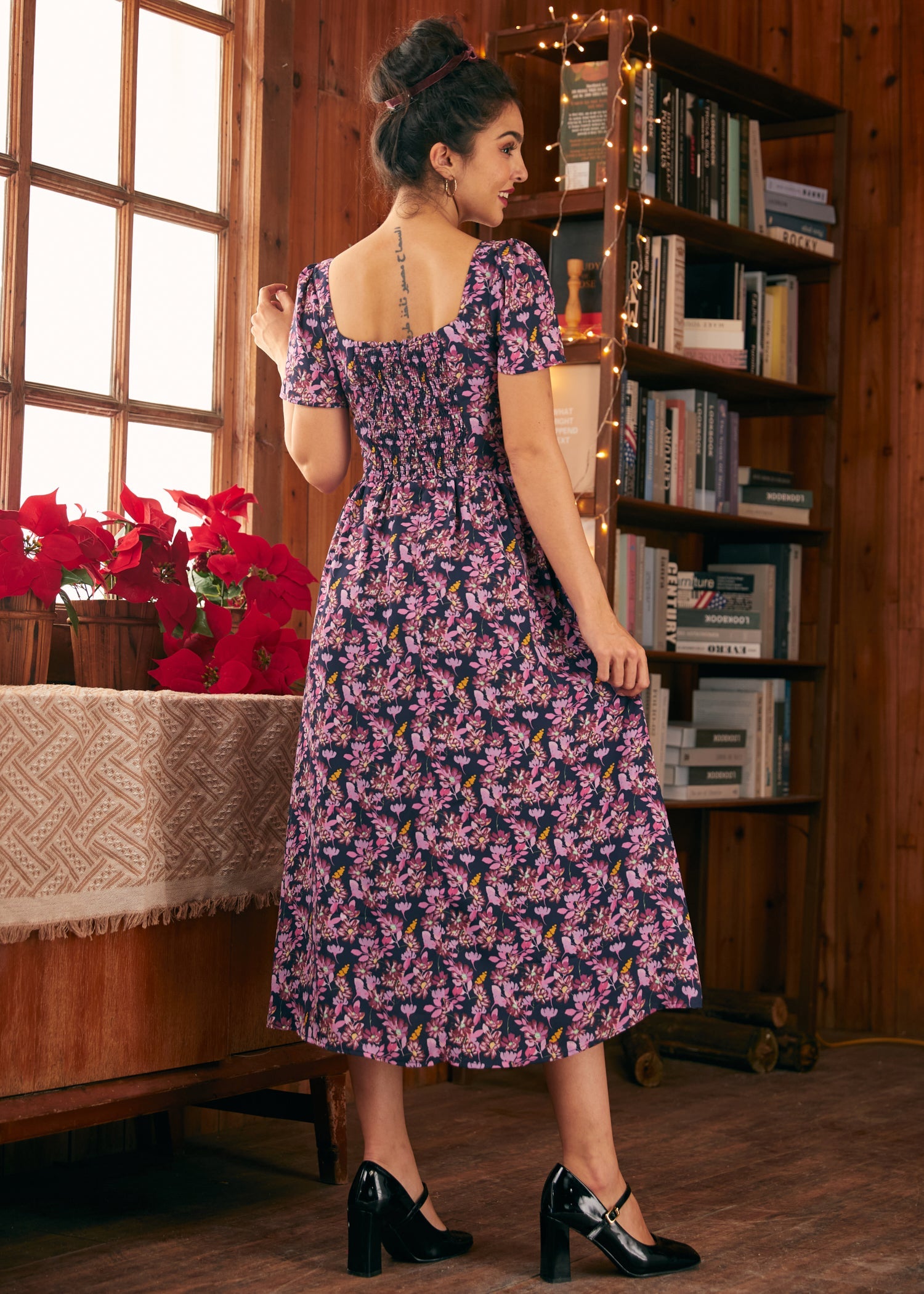  Timeless Tapestry Square Neck Dress