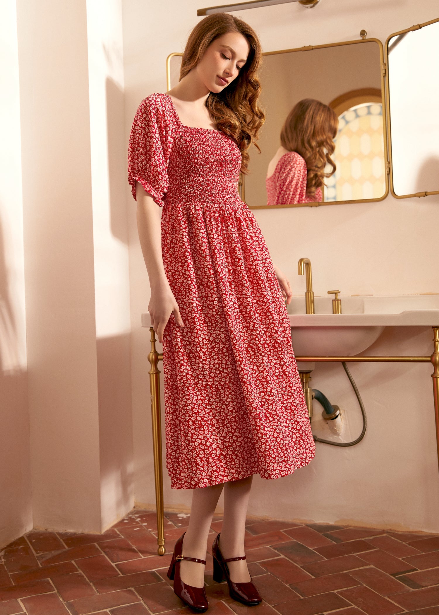  Lilting Love Short Sleeve Babydoll Dress